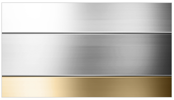 aluminio anodizado plata, bronce, oro, inox y negro